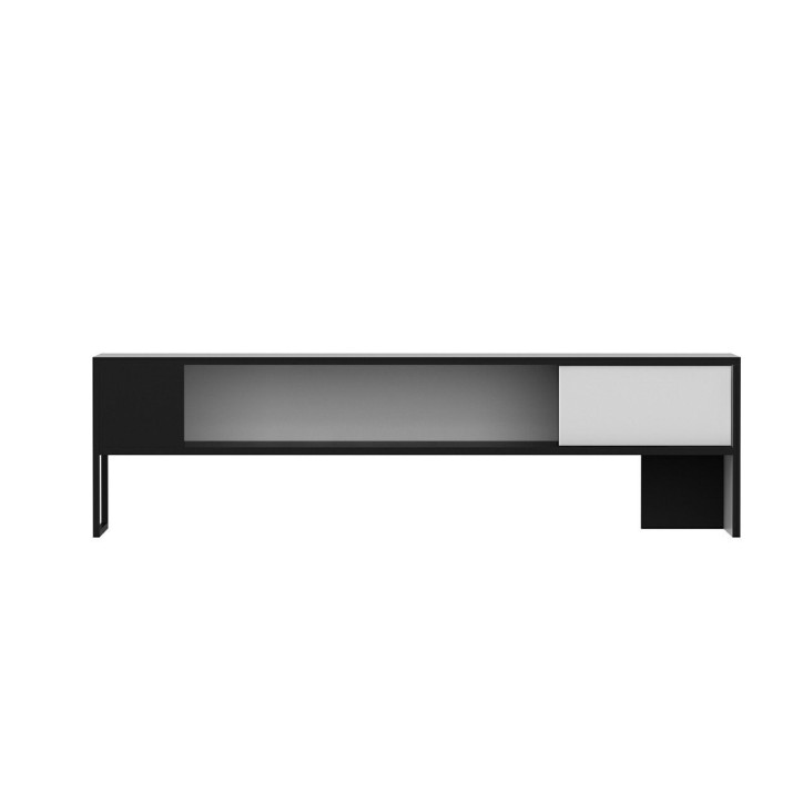 Mueble TV con estante Concord blanco negro