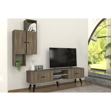 Mueble TV con estante Dalia nogal - 804TRH3082