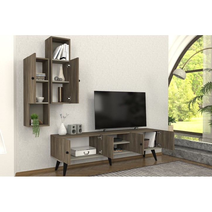 Mueble TV con estante Dalia nogal