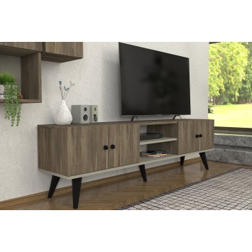 Mueble TV con estante Dalia nogal - 804TRH3082