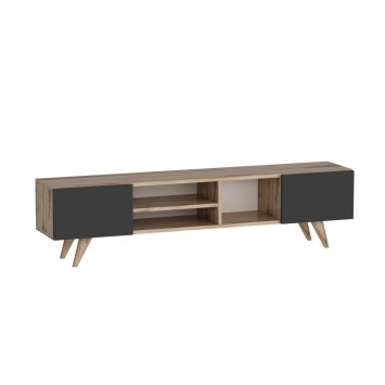 Mueble TV con estante Dore roble negro - 506MNR1105