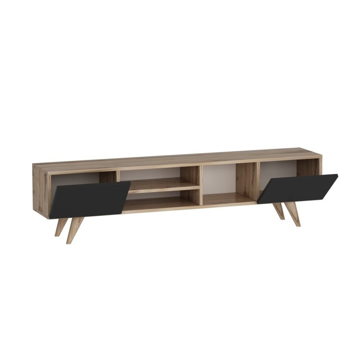 Mueble TV con estante Dore roble negro