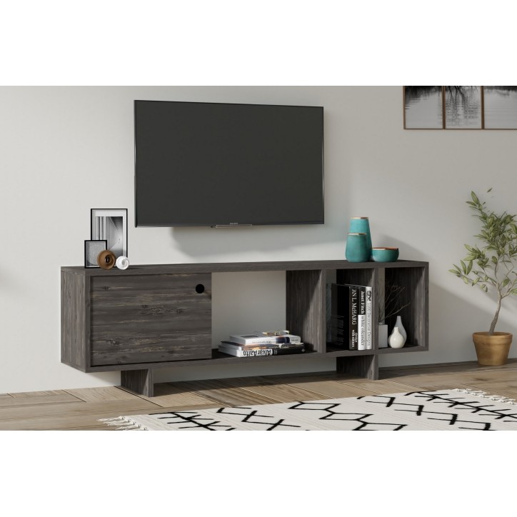 Mueble TV con estante Folsom antracita