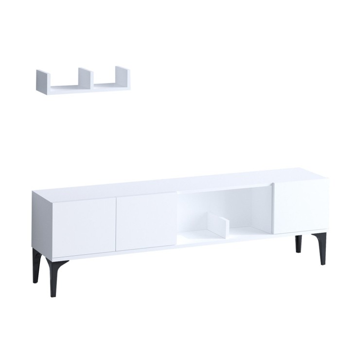 Mueble TV con estante Hubbl DEC0076 blanco