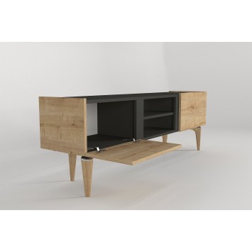 Mueble TV con estante Kipera roble - 804TRH3079