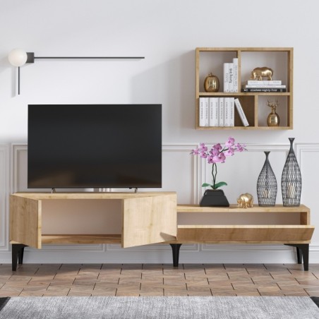 Mueble TV con estante Lott roble