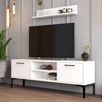 Mueble TV con estante Riga blanco - 845HCT3105