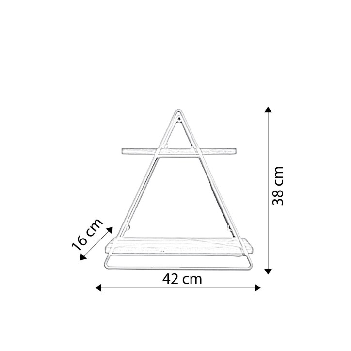 Estante de pared Aachen L2053 nogal oro