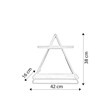 Estante de pared Aachen L2053 nogal oro - 285LCV1274