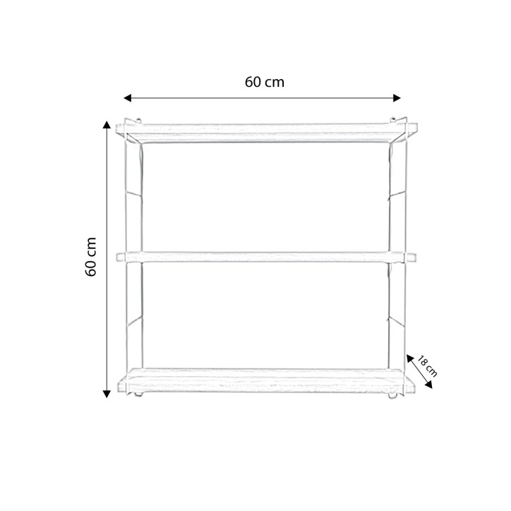 Estante de pared Bochum L2055 roble oro