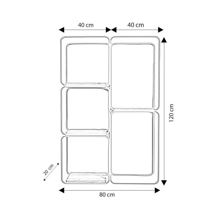 Estante de pared Duisburg L2059 roble oro