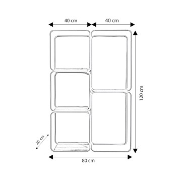 Estante de pared Duisburg L2059 roble oro - 285LCV1280