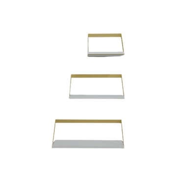 Estante de pared Düsseldorf L2061 blanco oro - 285LCV1281