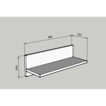 Estante de pared Fan nogal - 835PUQ1678