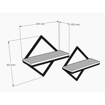 Estante de pared Sezo antracita - 495SSE1192