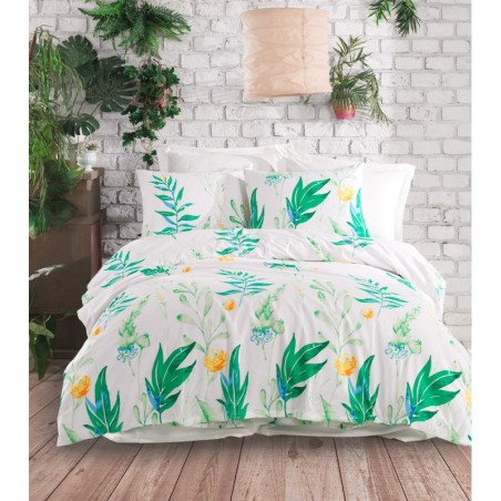 Juego ropa de cama doble Ranforce Arta  amarillo blanco verde