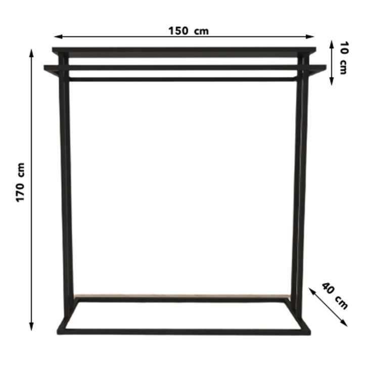 Armario Aschaffenburg L659 roble negro