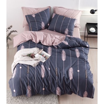 Juego ropa de cama doble Ranforce Modena  rose azul oscuro