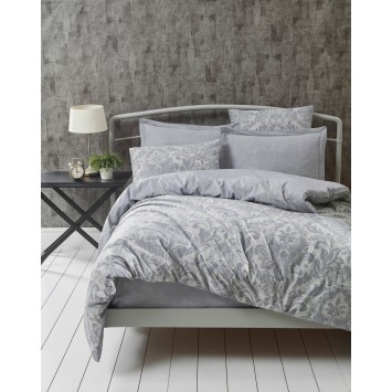 Juego ropa de cama doble Ranforce Muster  gris