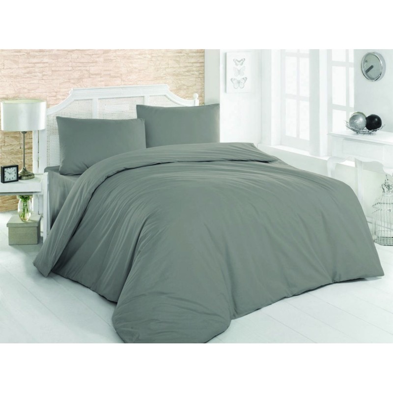 Juego ropa de cama Ranforce King Dark Grey gris oscuro