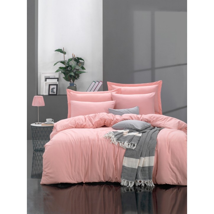 Juego ropa de cama Ranforce King Fresh Color  rosa