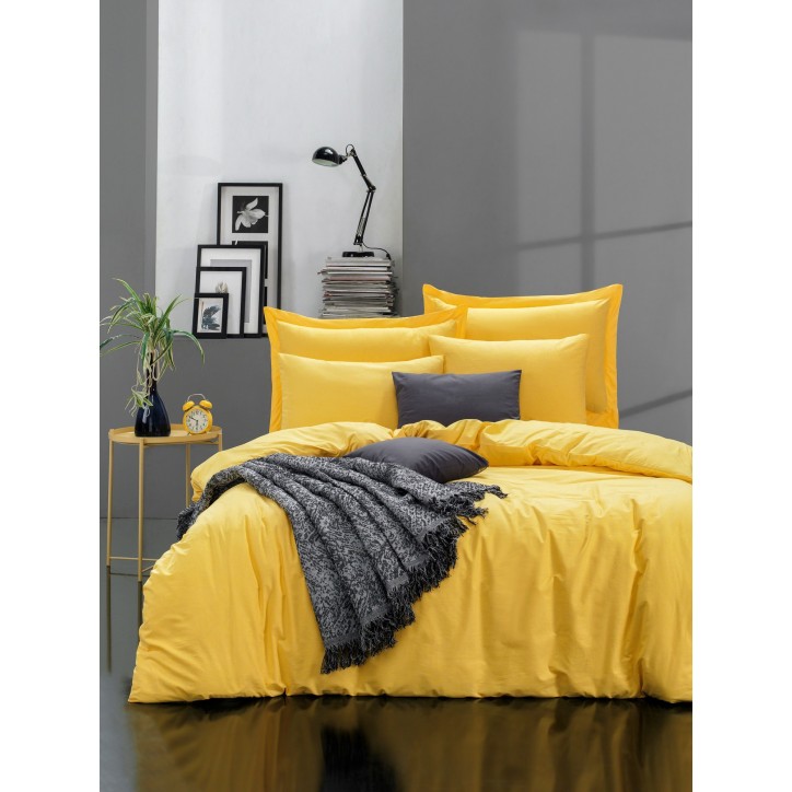 Juego ropa de cama Ranforce King Fresh Color  amarillo