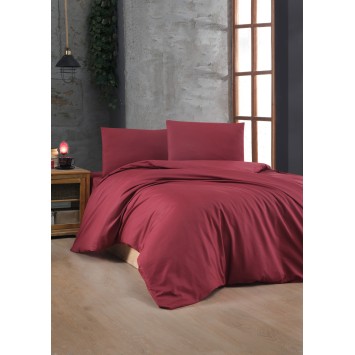 Juego ropa de cama Ranforce King Maroon v2 granate