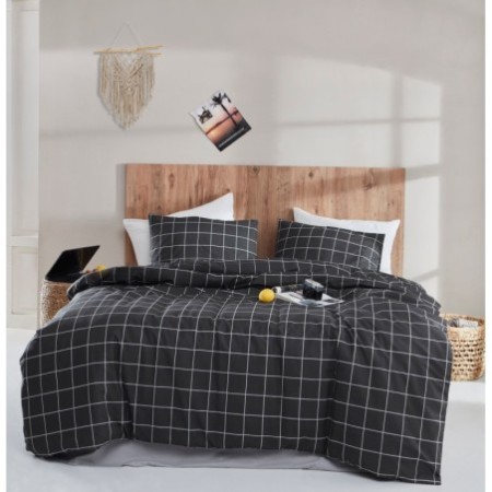 Juego ropa de cama Super King Ranforce Piga  gris oscuro