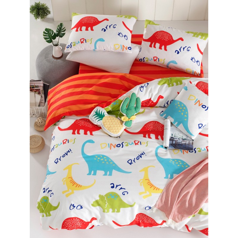 Juego ropa de cama Super King Dinazorus  blanco