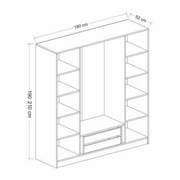 Armario Kale Plus-3045 blanco - 506MNR2438