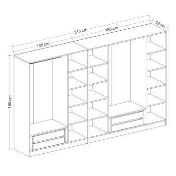 Armario Kale Plus-3046 blanco - 506MNR2918