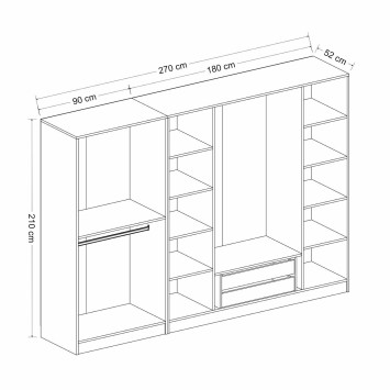 Armario Kale Plus-7786 blanco - 506MNR2759