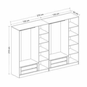 Armario Kale Plus-7787 blanco - 506MNR2760