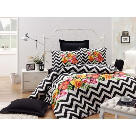 Juego ropa de cama Super King Muco  amarillo blanco negro