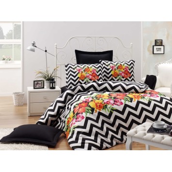 Juego ropa de cama Super King Muco  amarillo blanco negro