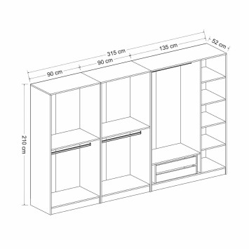 Armario Kale Plus-7806 humo - 506MNR3122