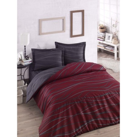 Juego ropa de cama Super King Verda  antracita rojo burdeos