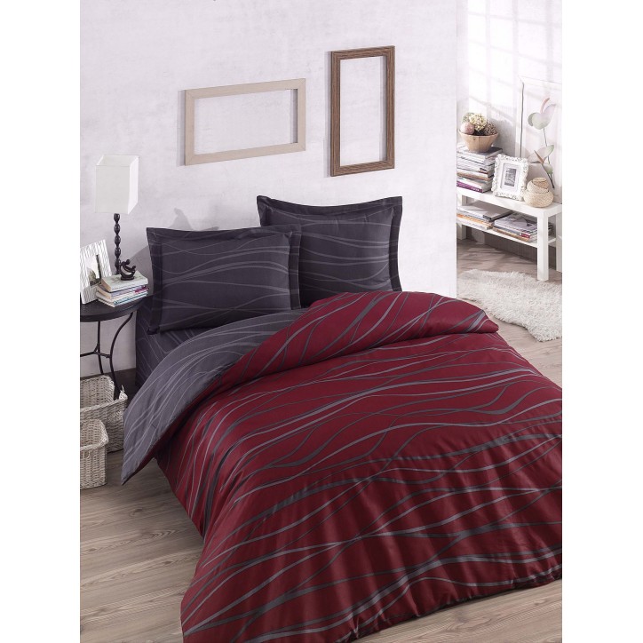 Juego ropa de cama Super King Verda antracita rojo burdeos Juego ropa de cama Super King Verda antracita rojo burdeos