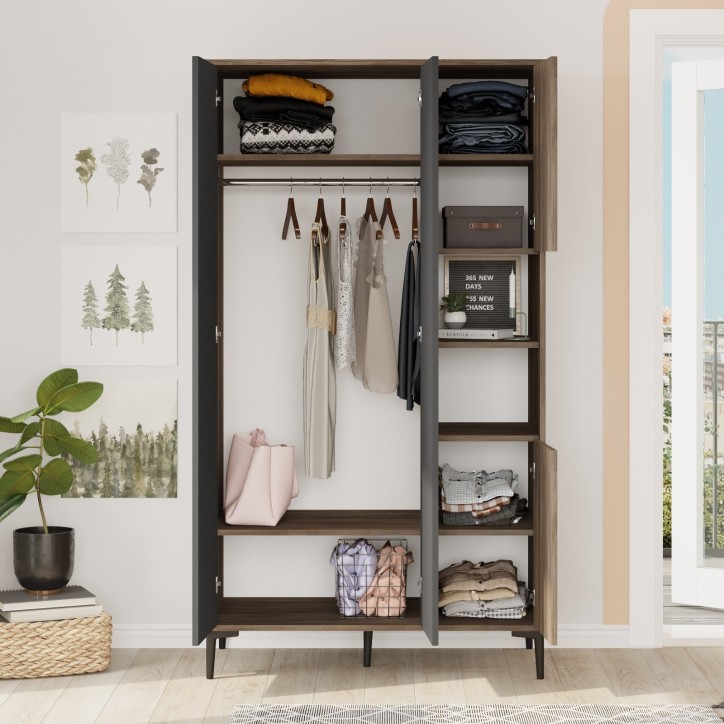 Conjunto de muebles de habitación joven AR17 antracita