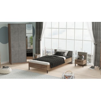 Conjunto de muebles de habitación joven HM10 CG marrón gris - 956LCS2502