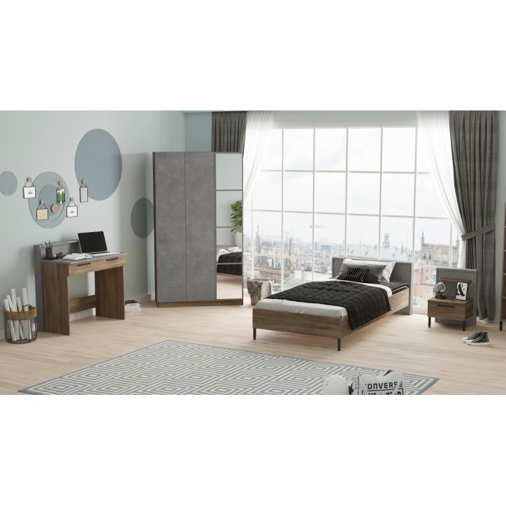 Conjunto de muebles de habitación joven HM11-CG plata