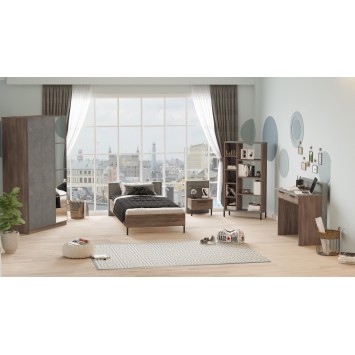 Conjunto de muebles de habitación joven HM12-CG plata - 956LCS3420