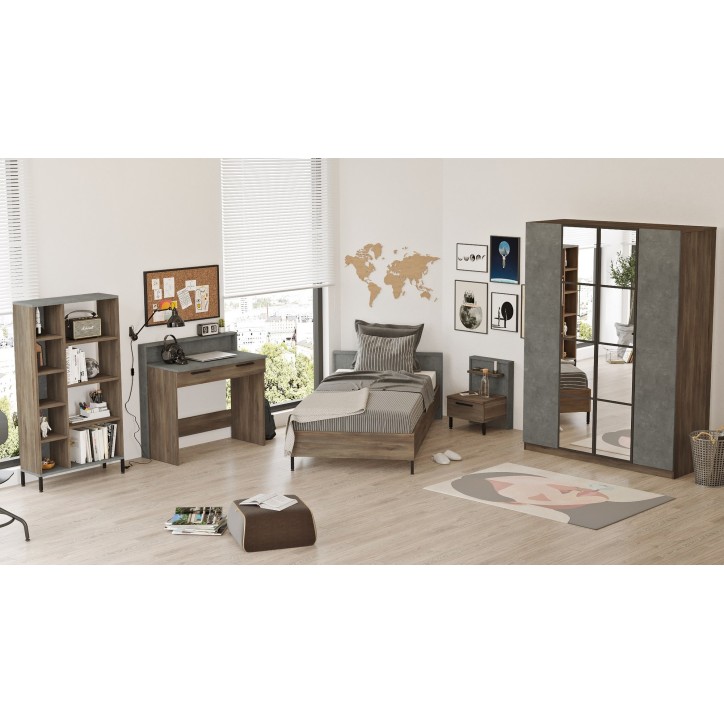 Conjunto de muebles de habitación joven HM16-CG plata