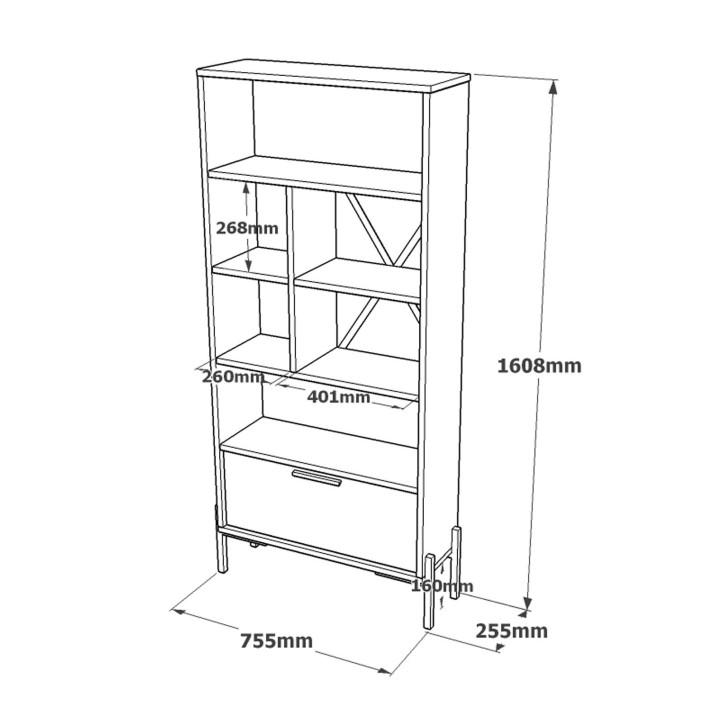 Conjunto de muebles de habitación joven VS9-CGA antracita plateado