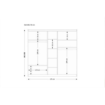 Armario Bahar 625 Antracita - 125GLN1144