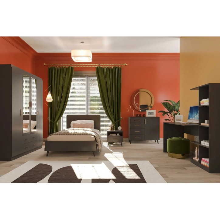 Conjunto de habitación joven Lavinia 004 Antracita