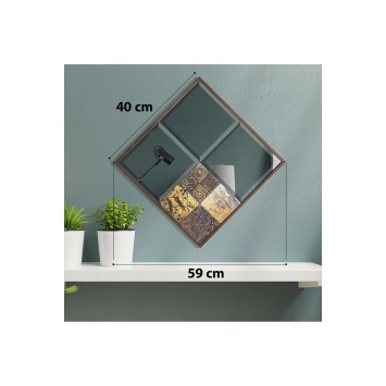 Espejo decorativo Bo42-Ly Nogal Marrón - 295FLR1124