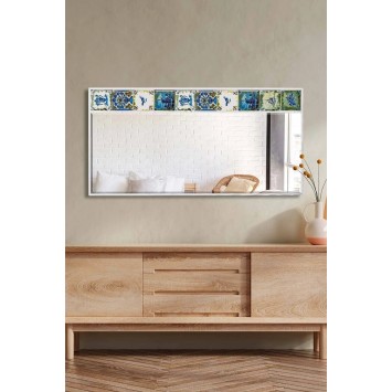 Espejo decorativo Hn2-Sl Blanco Azul - 295FLR1168